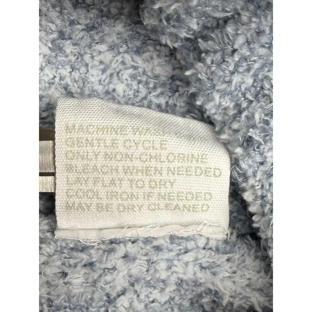 Softies Chunky Rib Marshmallow Beanie Lot of 2 Blue Beige Cozy Cabincore Winter